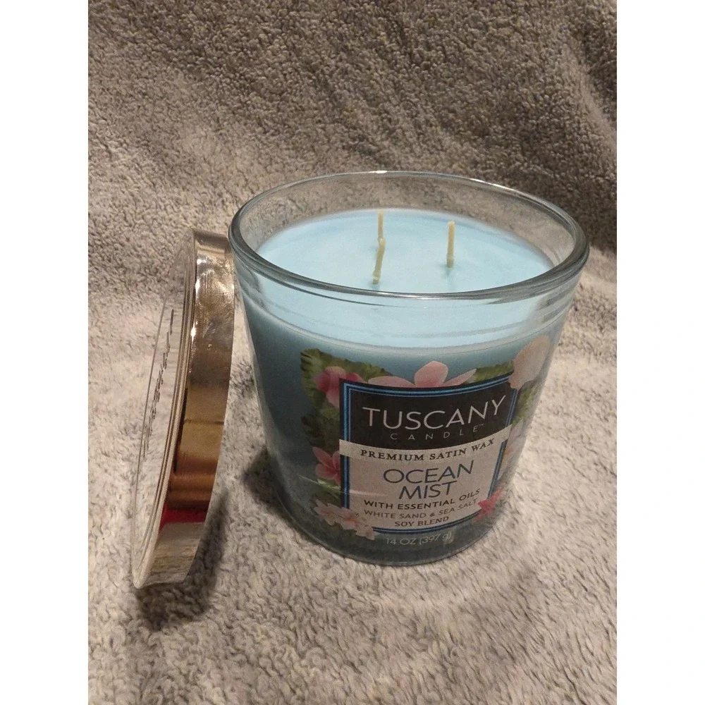 Tuscany‎ Candle 14 oz. OCEAN MIST, WILD HONEYSUCKLE, PINEAPPLE GINGER Candle New